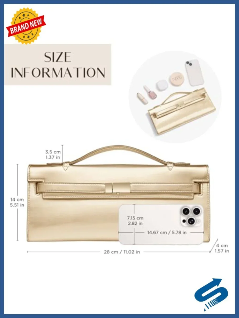 Faux Leather Top Handle Clutch for Women Party Evening Bag